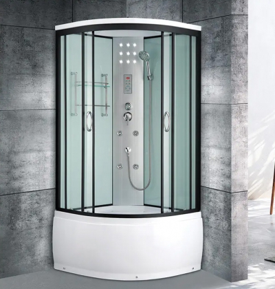 G3 透明玻璃高盆扇形整体淋浴房