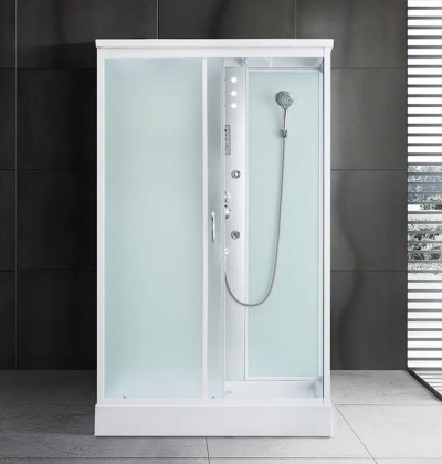 G4 Translucent glass rectangular integral shower room