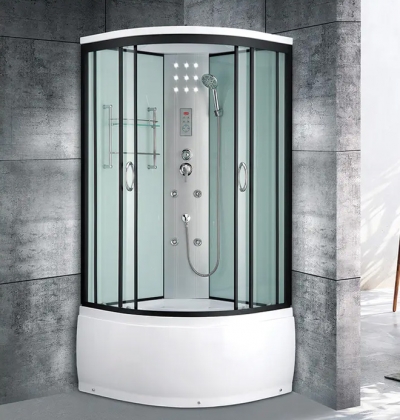 G3 Transparent glass high basin fan shaped integral shower room