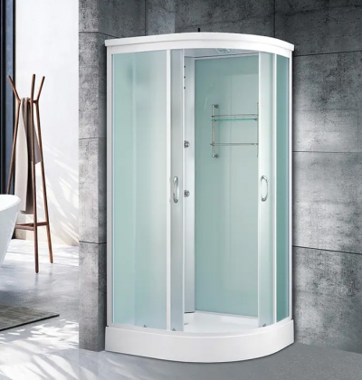 G2 Semi transparent glass L-shaped integral shower room