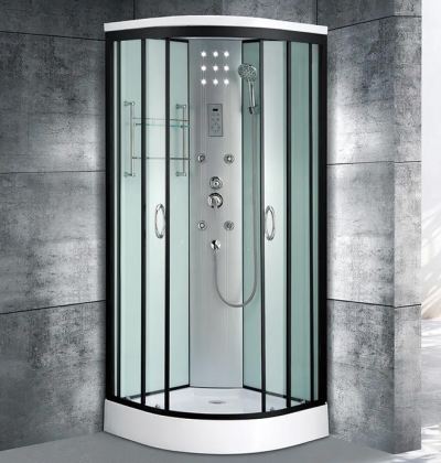 G1 Transparent glass fan shaped integral shower room
